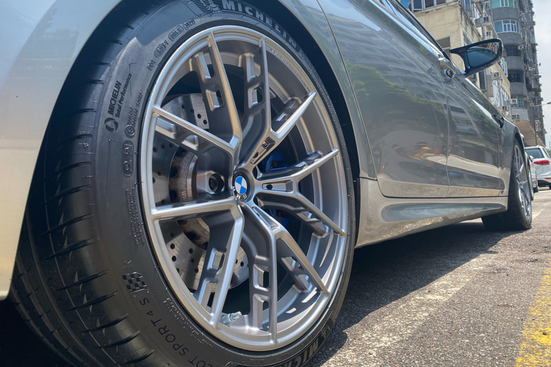 BMW F90 M5 and M Performance 863M Wheels and tyre shop hk and michelin ps4s tyre and 輪胎店
