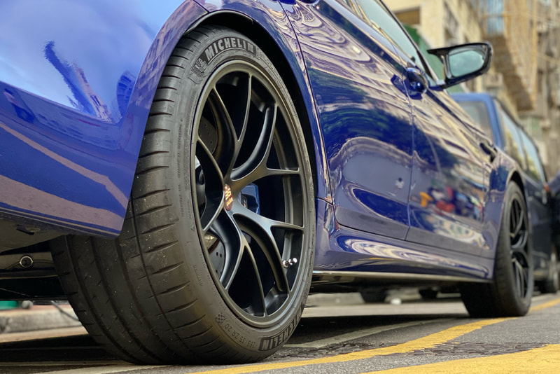 BMW F90 M5 and BBS RID Wheels and tyre shop hk and Michelin PS4S tyre and 呔鈴