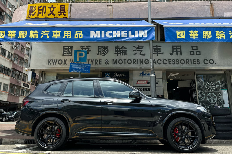 BMW G01 X3 and Vossen Hybrid Forged HF5 wheels and tyre shop hk and cars hk and wheel shop hk