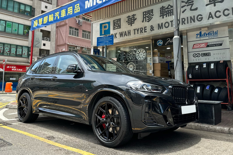 BMW G01 X3 and Vossen Hybrid Forged HF5 wheels and tyre shop hk and cars hk and wheel shop hk