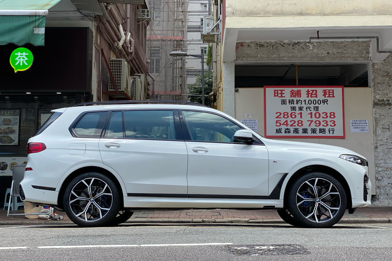 BMW G07 X7 and BMW 785M Wheels and wheels hk and tyre shop hk and 呔鈴 and pirelli tyres hk