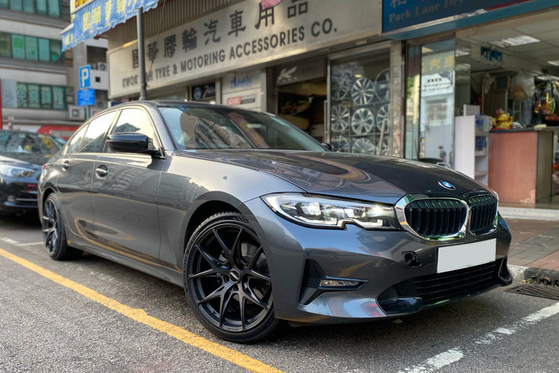 BMW G20 3 series and RAYS VV21S wheels and Michelin Pilot Sport 5 tyre hk and tyre shop hk and authorized michelin tyre hk 