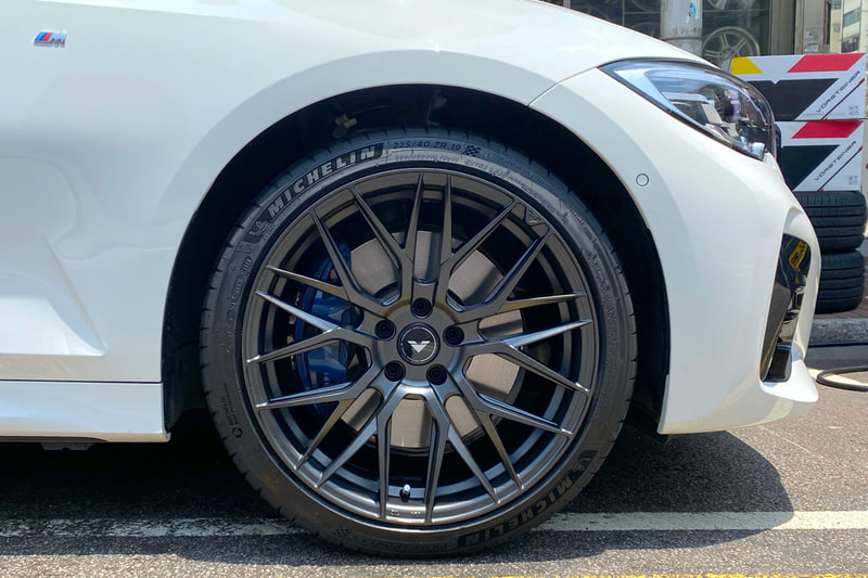 BMW G20 3 Series 320i and Vorsteiner VFF107 Wheels and tyre shop hk and wheel shop hk and michelin ps4s tyre and 呔鈴