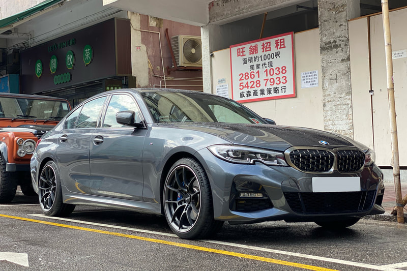 BMW G20 3 Series and RAYS Volk Racing G025 and wheels hk and 呔鈴 and michelin ps4s tyres