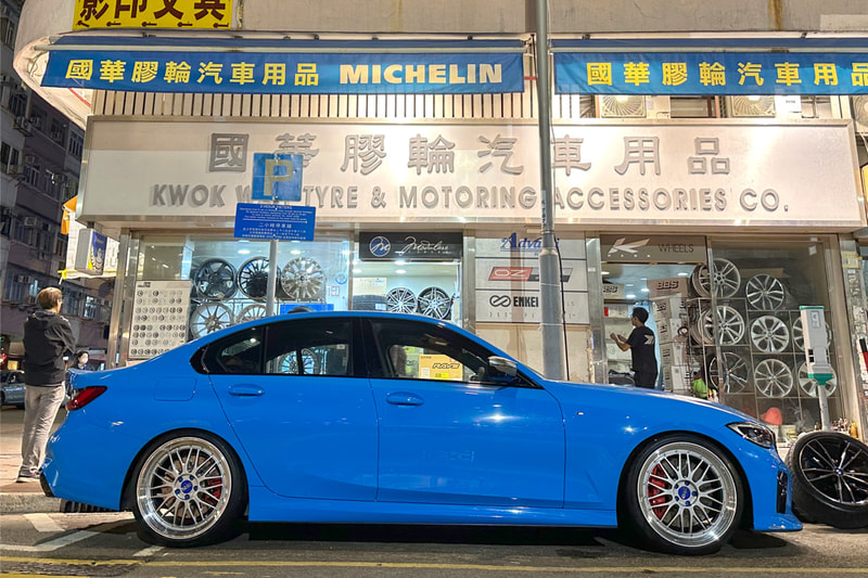 BMW G20 3 series 330i and bbs LM wheels and tyre shop hk and felgen hk and 輪胎店 and Continental Sport Contact 7 tyre and 馬牌