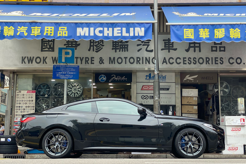 BMW G22 4 series and 3 series and bmw 898m wheels and tyre shop hk and michelin ps4s tyre and 呔鈴
