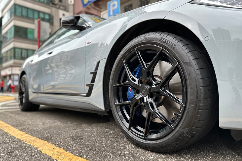 BMW i4 and Vossen HF5 Wheels and tyre shop hk and 車軨 and 換軚 and 換軨