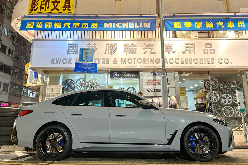 BMW i4 M50 and Modulare Wheels B18 EVO and tyre shop hk and 換軚 and 換軨