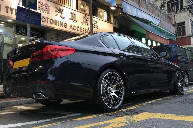 BMW G30 5 Series and RAYS Volk Racing G16 Wheels and wheels hk and 呔鈴