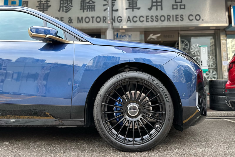 BMW iX and Vossen HF8 wheels and Michelin PS4 SUV tyre and Tyre shop hk and BMW wheels and 輪胎店