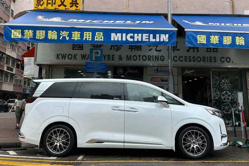 Denza D9 and 騰勢 and 腾势 and RAYS Volk Racing G16 Wheels and Michelin PS4 SUV tyres and tyre shop hk and 輪胎店
