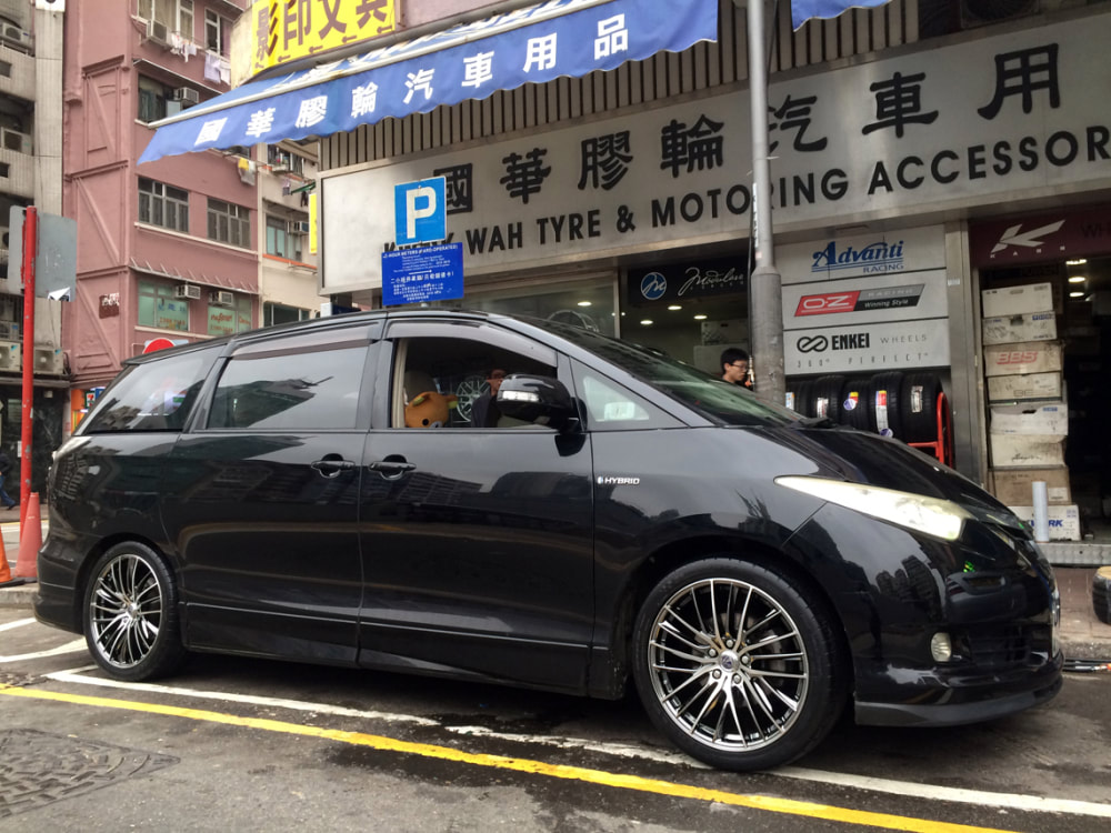 Toyota Estima Hybrid and RAYS Versus Diavola Wheels and wheels hk and 呔鈴