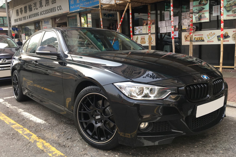 BMW F30 3 Series and  BBS CHR Satin Black and 呔鈴