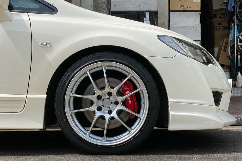 honda fd2 civic type r and enkei racing pf01 wheels and wheels hk and tyre shop hk and 呔鈴