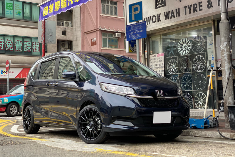 Honda Freed and WedsSport Wheels SA35R and 呔鈴 and wheels hk and goodyear f1a5 tyres