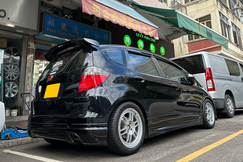 Honda Jazz and Enkei RPT1 Wheels and Michelin PS4 and tyre shop 