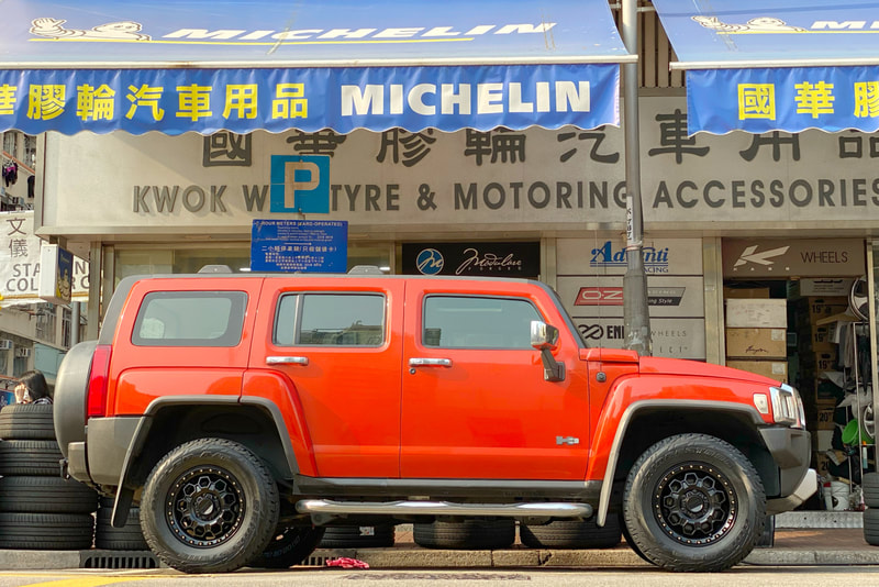 Hummer H3 and KMC KM545 Trek Wheels and tyre shop hk and Bridgestone Dueler 697 Wheels and 呔鈴