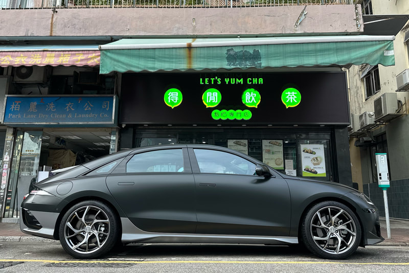 Hyundai Ioniq 6 and RAYS C01 Wheels and Michelin Pilot Sport 4S tyre and Wheel shop hk and Michelin tyre dealer HK