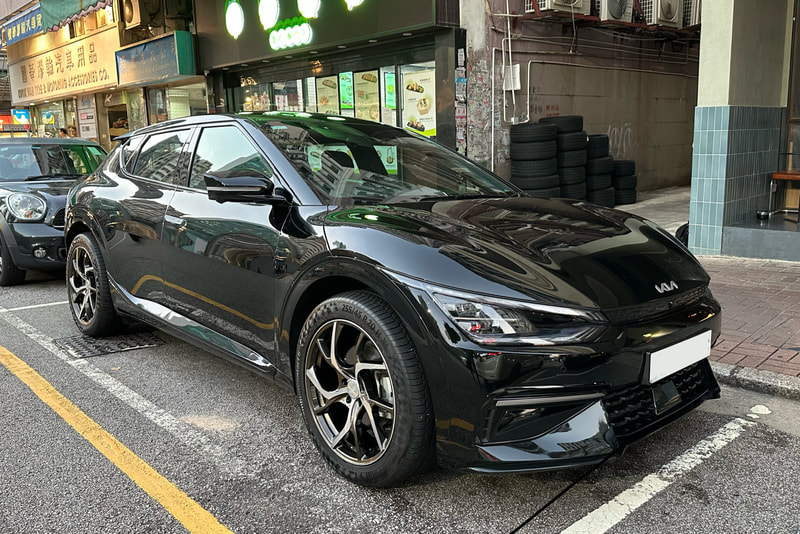 Kia EV6 and RAYS VMF C01 wheels and tyre shop and 輪胎店