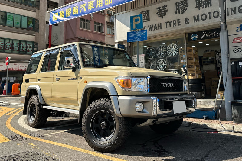 Land Cruiser and RAYS Volk Racing TE37XT wheels and BF Goodrich KO2 tyre and tyre shop hk