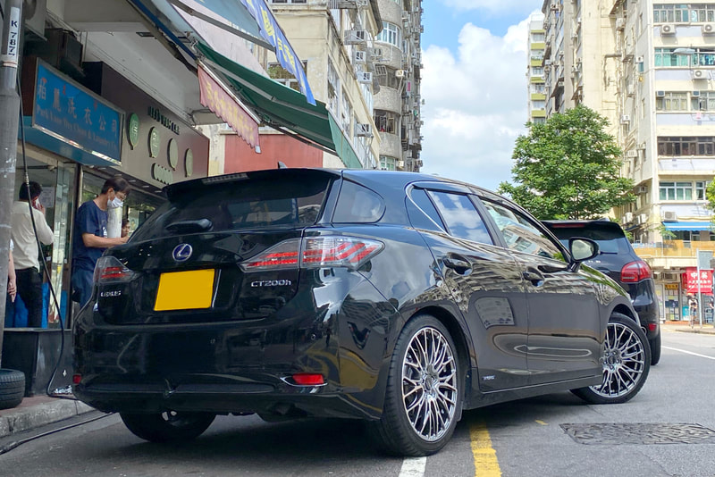 Lexus CT200h and RAYS Homura 2x10BD wheel and Michelin Pilot Sport 4 tyre and tyre shop hk and 呔鈴 and 輪胎店