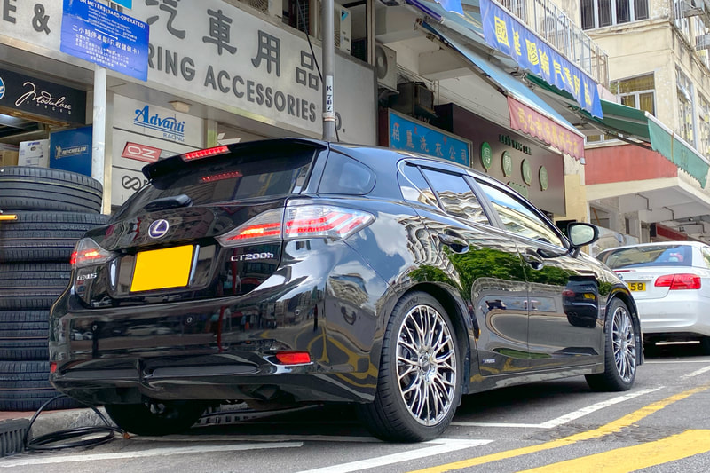 Lexus CT200h and RAYS Homura 2x10BD wheel and Michelin Pilot Sport 4 tyre and tyre shop hk and 呔鈴 and 輪胎店
