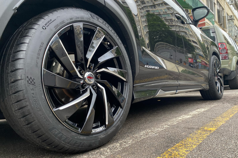 Lexus NX NX300h and RAYS Revolve wheels and tyre shop hk and michelin ps4s tyre and 輪胎店