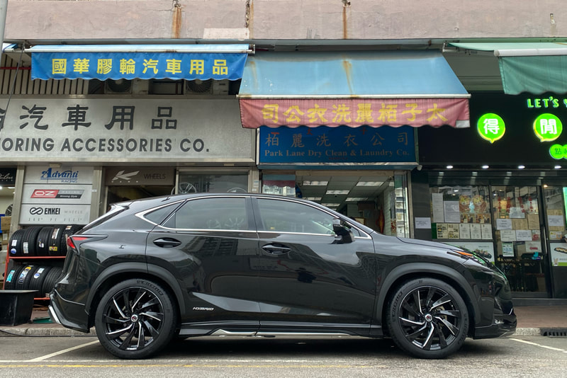 Lexus NX NX300h and RAYS Revolve wheels and tyre shop hk and michelin ps4s tyre and 輪胎店