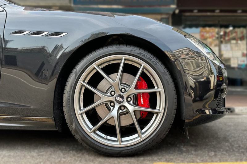 Maserati Ghibli and BBS CI-R Wheels and Pirelli PZero tyre and 輪胎店 and Kowloon tyre shop