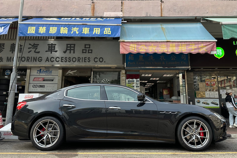 Maserati Ghibli and BBS CI-R Wheels and Pirelli PZero tyre and 輪胎店 and Kowloon tyre shop