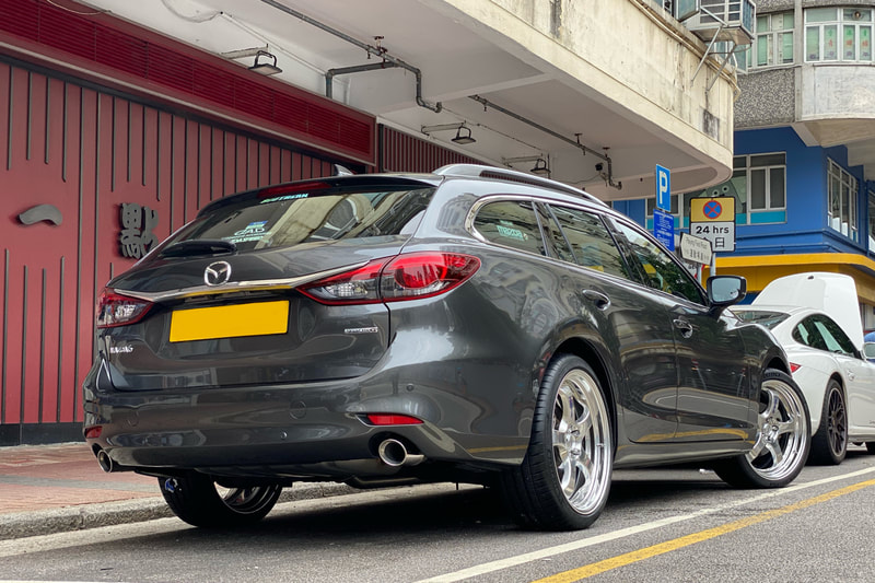 Mazda 6 wagon and Work Meister S1r wheels and tyre shop hk and 輪胎店