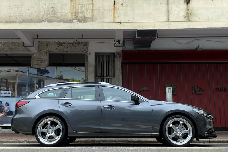 Mazda 6 Wagon and Work Meister S1R wheels and tyre shop hk and Michelin PS4S tyre and 輪胎店