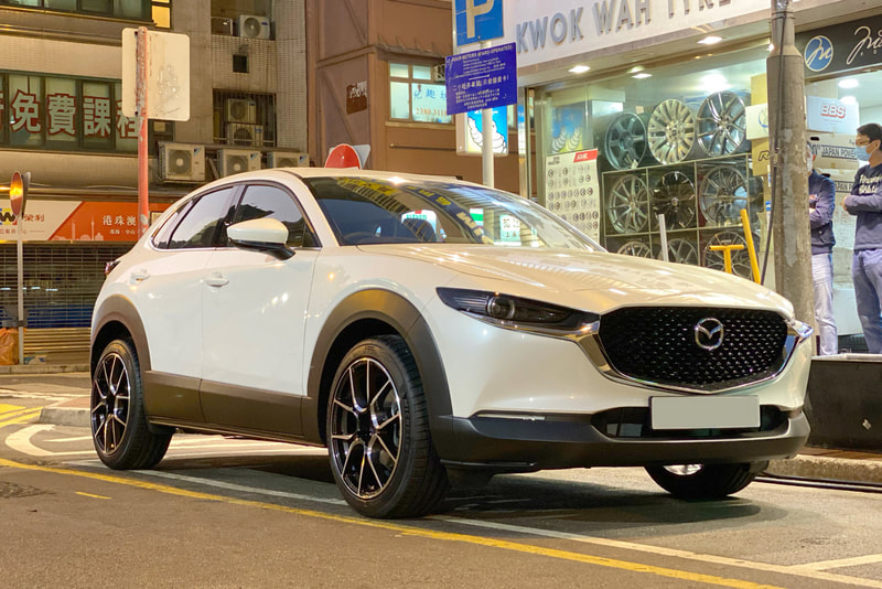 Mazda CX30 CX-30 and RAYS gramlights 57ana wheels and tyre shop hk and michelin ps4 tyres and 車軨 and 呔鈴