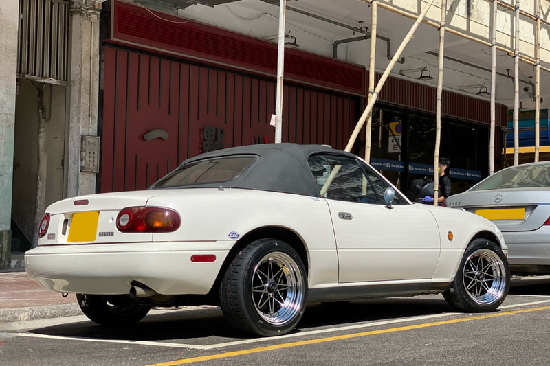 Mazda MX5 and Work equip 03 wheels and wheels hk and tyre shop hk and 呔鈴 and bridgestone re71rs tyres