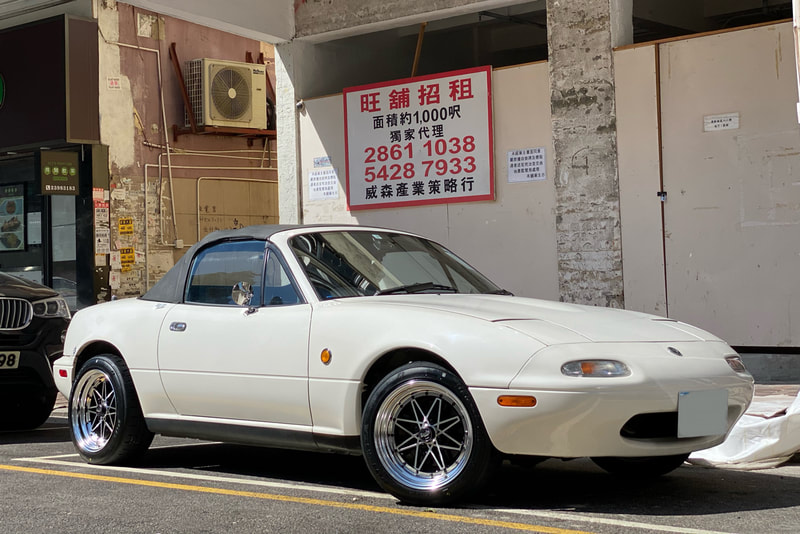 Mazda MX5 and Work equip 03 wheels and wheels hk and tyre shop hk and 呔鈴 and bridgestone re71rs tyres