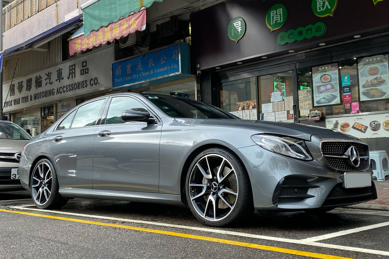 Mercedes Benz W213 E43 AMG and wheels hk and AMG 5 twin spoke wheels and tyre shop hk and michelin ps4s tyres