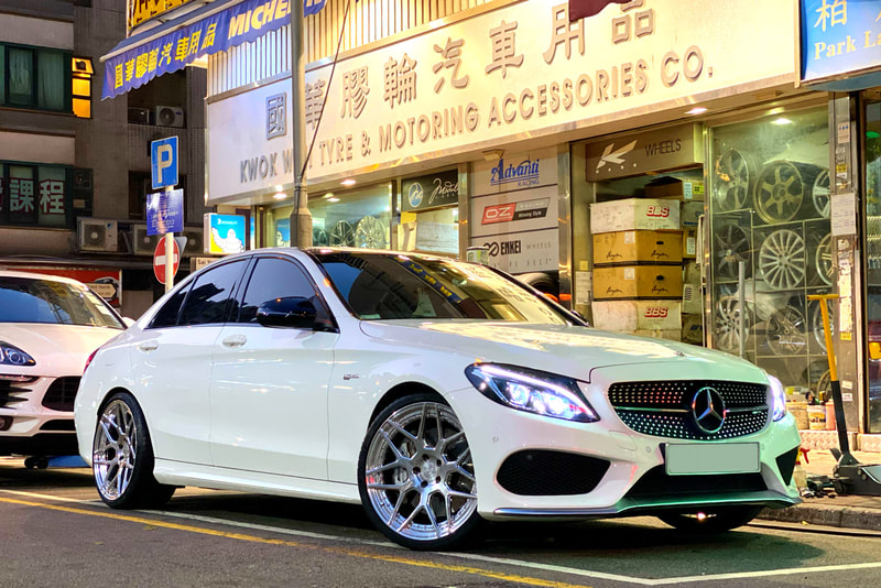 Mercedes Benz AMG C Class W205 C43 and Modulare Wheels D37 and tyre shop hk and michelin ps4s tyre and 呔鈴 and 車軨