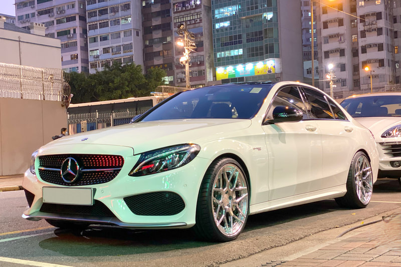 Mercedes Benz W205 C43 C Class and modulare wheels D37 and tyre shop hk and kwokwahtyre