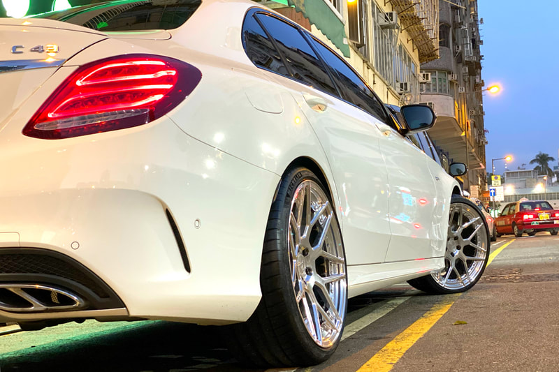 Modulare Wheels D37 and mercedes benz AMG W205 and tyre shop hk and kwokwahtyre