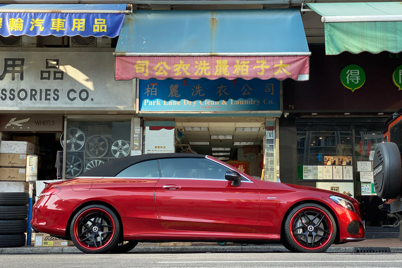 Mercedes Benz W205 AMG C43 and Modulare Wheels S32 and tyre shop hk and michelin ps4s and 車軨