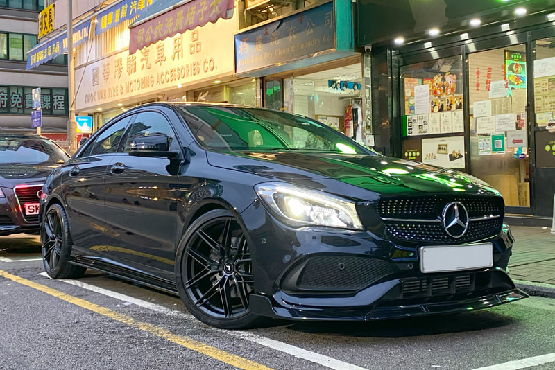 Mercedes Benz C117 CLA and Vorsteiner Wheels VFF112 and tyre shop hk and michelin ps4s tyres and 呔鈴 and 輪胎店