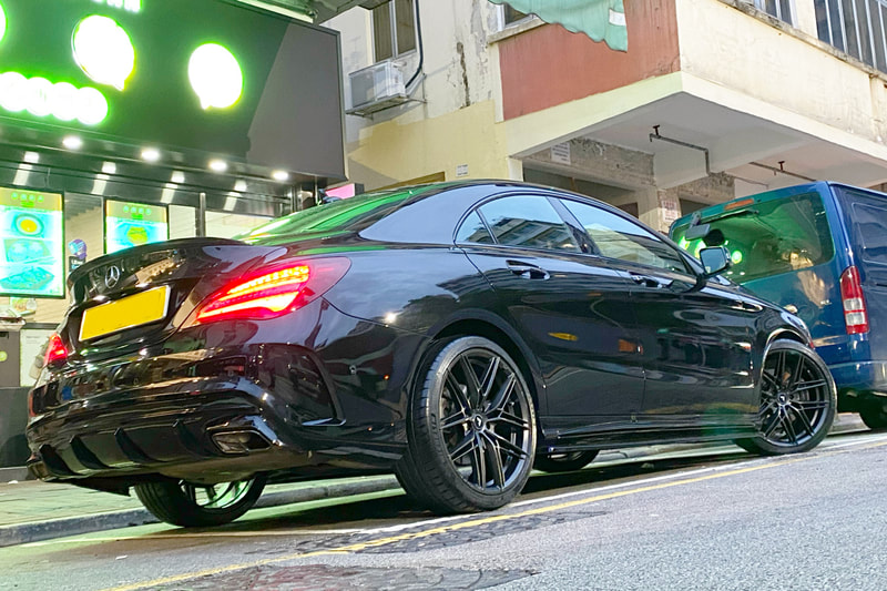 Mercedes Benz C117 CLA and Vorsteiner Wheels VFF112 and tyre shop hk and michelin ps4s tyres and 呔鈴 and 輪胎店