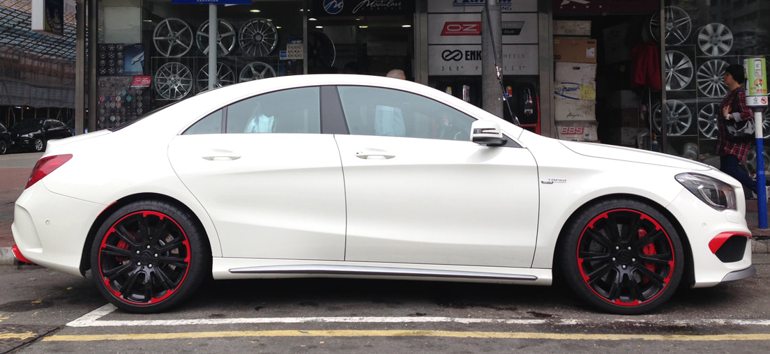 Mercedes Benz C117 CLA45 and BRABUS Monoblock R Wheels and 呔鈴