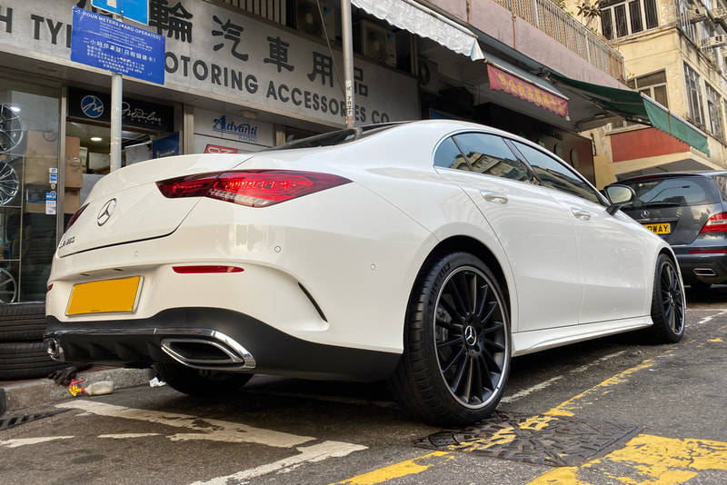 Mercedes Benz C118 CLA and AMG Multispoke Wheels and wheels hk and Michelin PS4S tyres and 呔鈴
