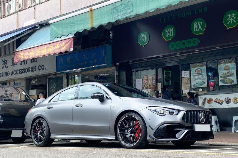 Mercedes Benz C118 CLA CLA45S and AMG Cross Spoke wheels and A1774012400647X71 and tyre shop hk and 呔鈴