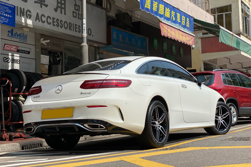 Mercedes Benz W213 C238 E Class and amg 5 twin spoke wheels and tyre shop hk and 車軨 and 呔鈴