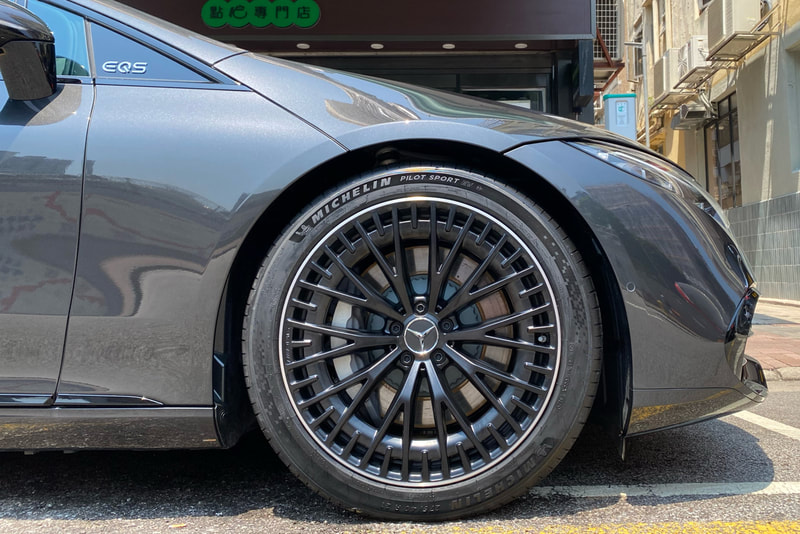 Mercedes Benz EQS wheels and tyre shop hk and V297 and Michelin EV tyre hk 
