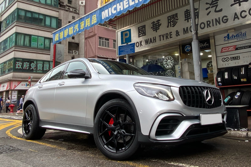 Mercedes Benz C253 GLC Coupe and Vossen HF5 wheels and tyre shop hk and 輪胎店