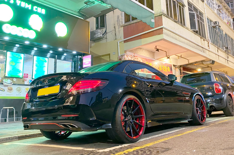 Mercedes Benz AMG SLC43 R172 and BC Forged HB R10 wheels and tyre shop and bridgestone Potenza Sport Re71RS tyre and 輪胎店