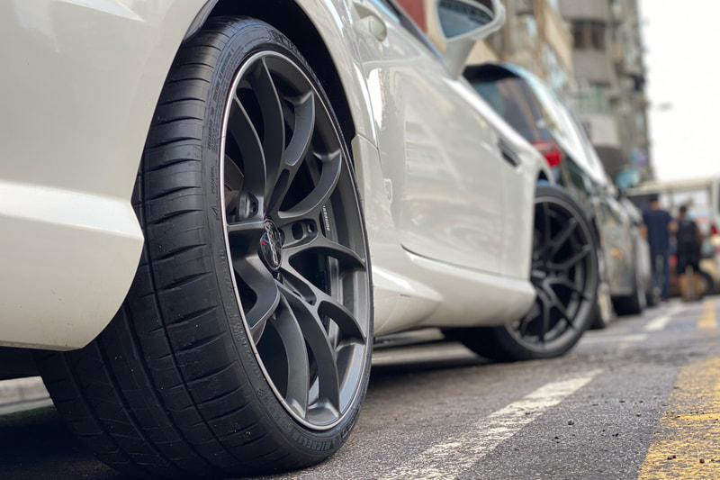 Mercedes Benz R172 SLK and RAYS G025 Wheels and tyre shop hk and michelin ps4s tyre and 輪胎店